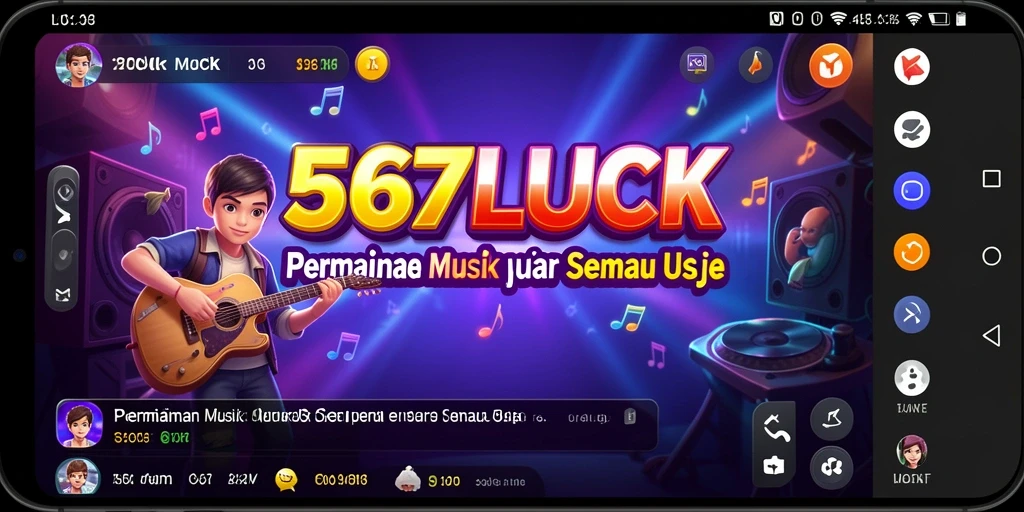 Screenshot menunjukkan pemain menikmati gameplay musik yang interaktif.