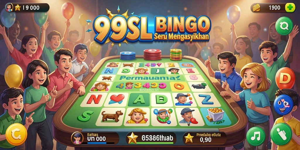 Tampilan bermain Bingo seru di aplikasi 99SL.