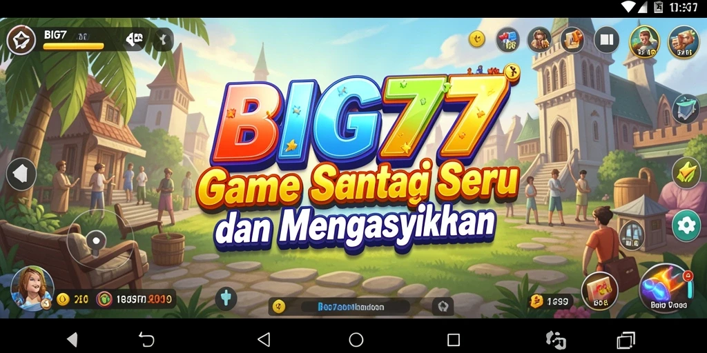 Tampilan gameplay seru dan warna-warni di BIG77.