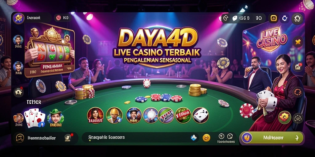 Screenshot DAYA4D menunjukkan gameplay Live Casino yang mengasyikkan.