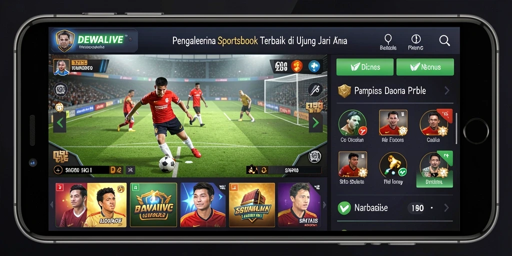 Tampilan bermain taruhan olahraga dengan antarmuka yang menarik.