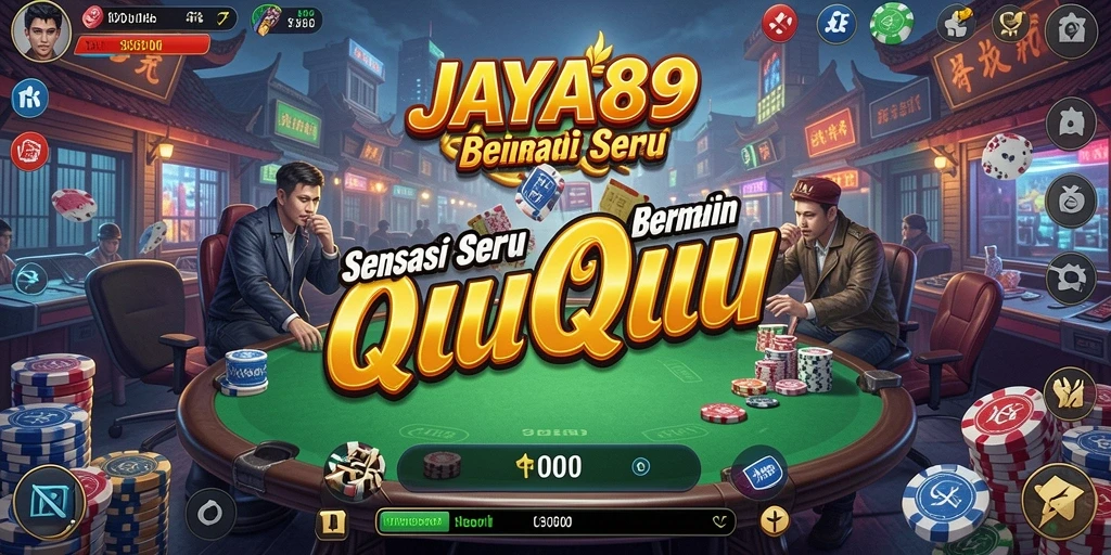 Screenshot utama JAYA89 menampilkan gameplay QiuQiu yang seru.