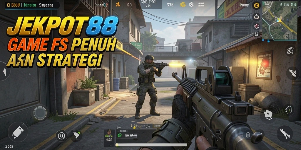 Tangkapan layar menunjukkan aksi seru dari gameplay FPS.