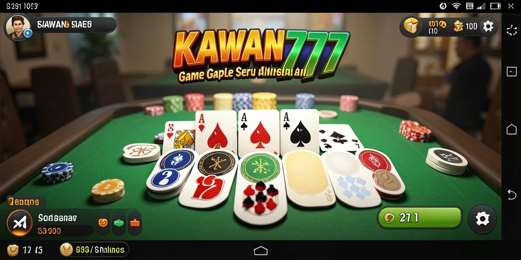 Gameplay KAWAN777 dengan fitur Gaple yang seru dan interaktif.