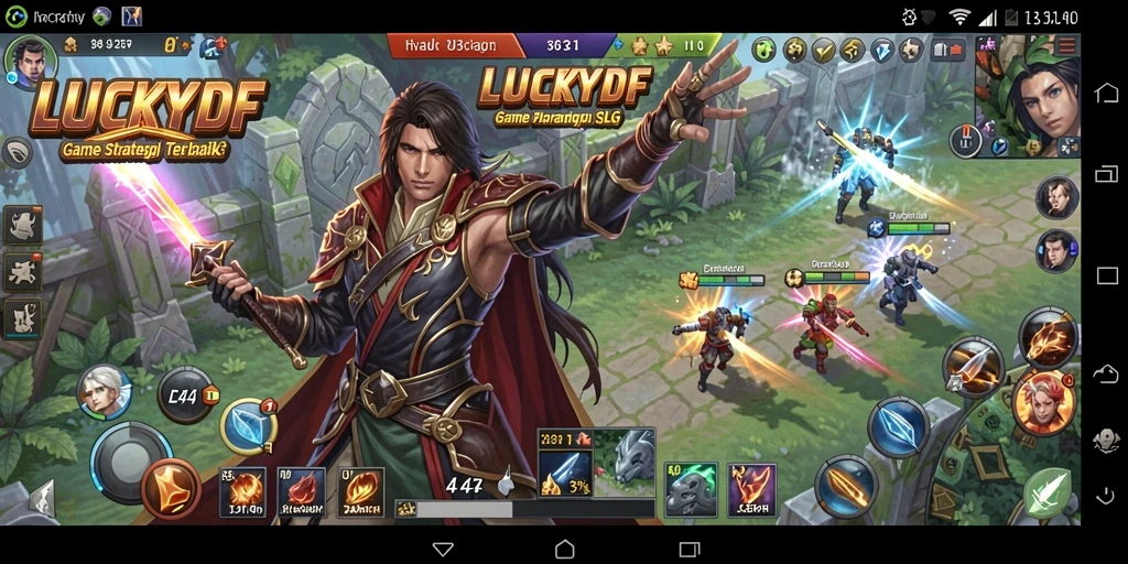 Gameplay LUCKYDF dengan strategi mendalam dan pembangunan kerajaan yang menarik.
