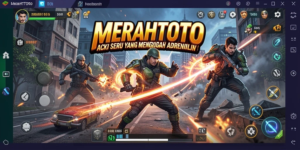 Tampilan gameplay intens di MERAHTOTO dengan aksi seru yang mendebarkan.
