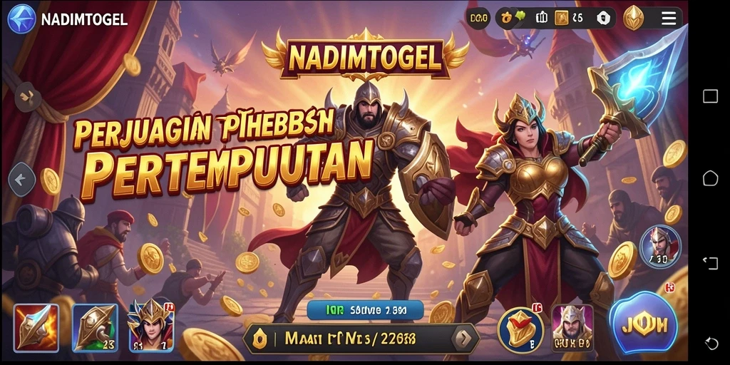 Tampilan seru gameplay NADIMTOGEL dalam pertarungan Battle Royale.
