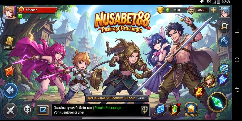 Tampilan screenshot gameplay NUSABET88 dengan karakter Anime yang menarik.