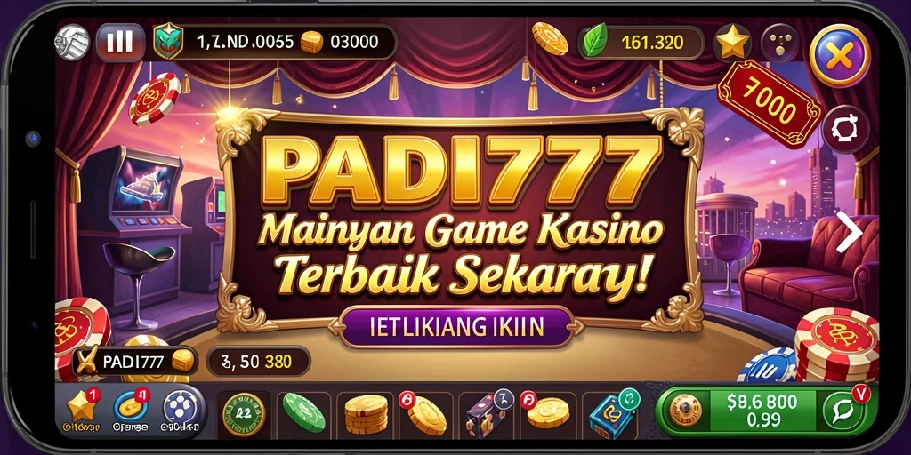 Tampilan gameplay seru di PADI777 dengan berbagai pilihan permainan Kasino.