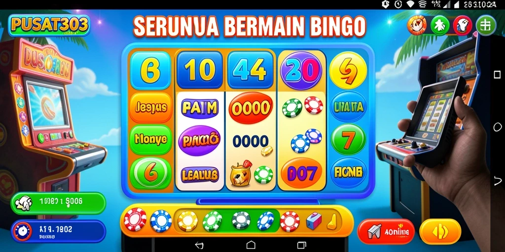 Screenshot dari gameplay PUSAT303 yang menampilkan suasana permainan Bingo.