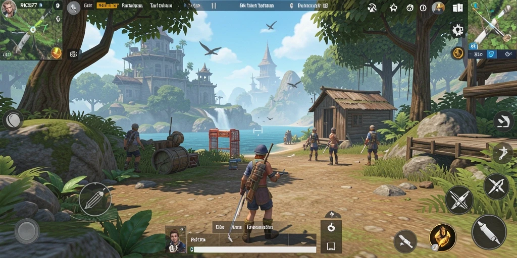 Gameplay RICIS77 menampilkan eksplorasi dunia terbuka yang memukau.