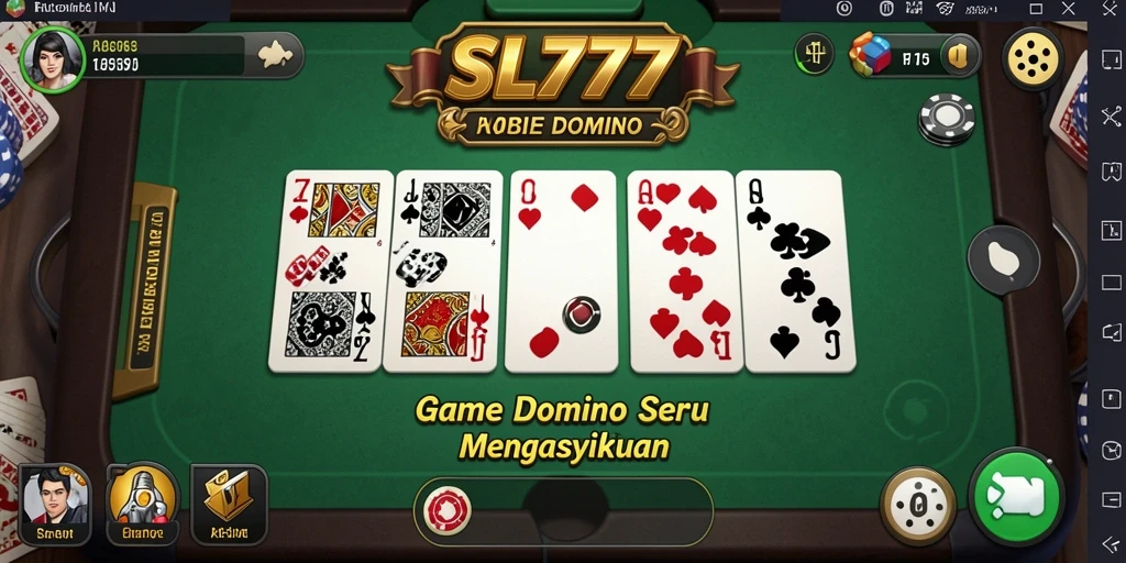 Tangkapan layar gameplay Domino yang seru dan interaktif.