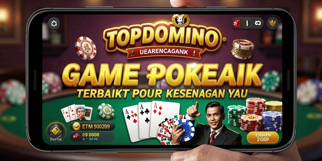 Tampilan permainan poker yang mendebarkan di TOPDOMINO.