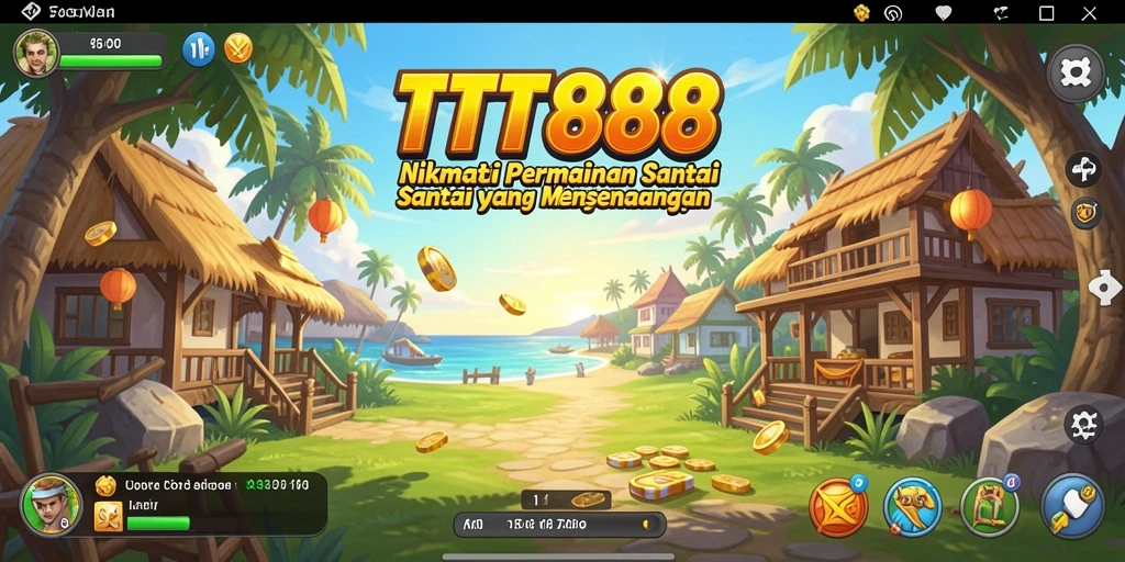 Screenshot gameplay TTT888 menampilkan suasana permainan yang ceria.